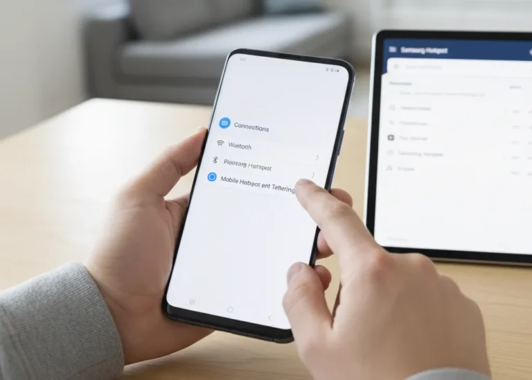 comment faire un partage de connexion sur Samsung