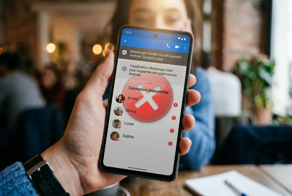 messenger s'arrête sur android